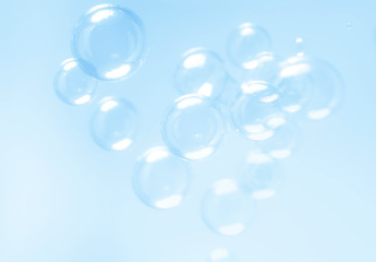 blue soap bubbles background