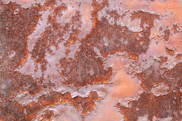 Old Weathered Red Painted Rusty Metal Texture