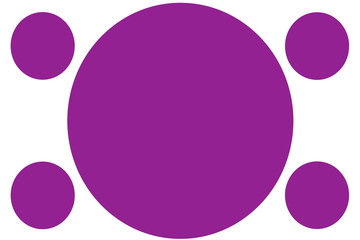 Circular Colored Banners - Purple Circles. Can be used for Illustration purpose, background, website, businesses, presentations, Product Promotions etc. Empty Circles for Text, Data Placement.