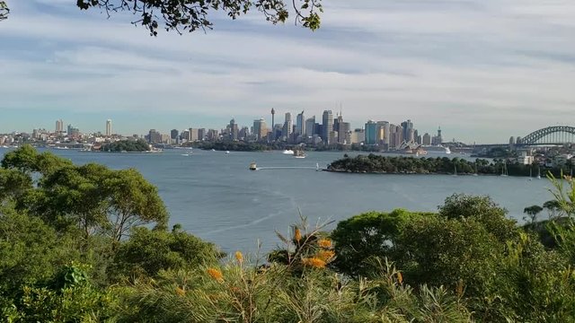 View of the Taronga Zoo in Sydney Australia which shows the whole city and tourist attractions