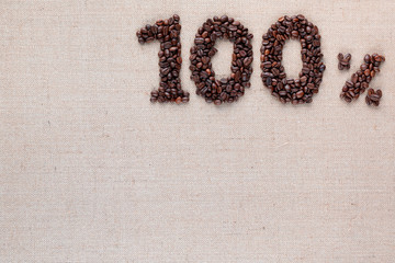 100% discount from coffee beans aligned top right