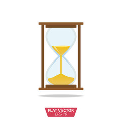 Hourglass vector icon. Simple flat style design for web and app. eps 10