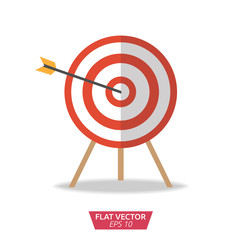 target icon. simple flat style design with arrow hit on the midle. vector illustration. eps 10