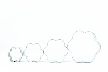Cookie cutter shape on isolated white background.