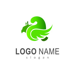 Obraz premium logo bird and letter a, eagle logo with flying, logo ready for use