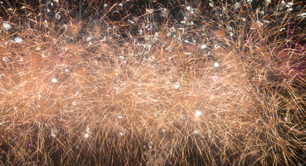 Beautiful colorful holiday fireworks