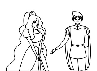 prince charming and princess of tales characters