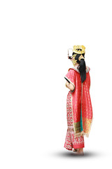 Thai teenage girls in traditional Thai dance costumes