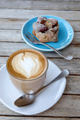 Coffee and Fruit Tart for breakfast