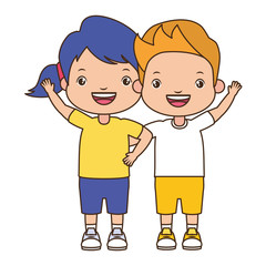 happy boy and girl