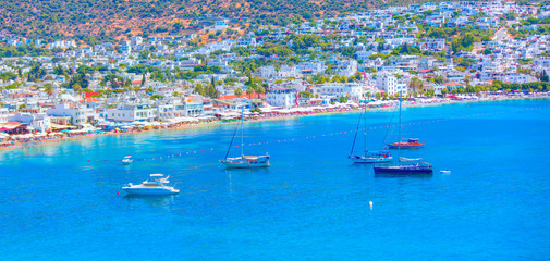 View from Bodrum coast. Bodrum is one of the most popular summer destinations on Turkey