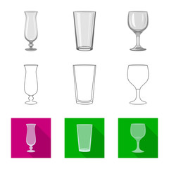 Isolated object of form and celebration icon. Set of form and volume stock symbol for web.