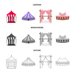 Fototapeta premium Vector illustration of roof and folding sign. Set of roof and architecture stock vector illustration.