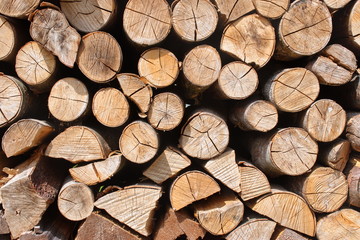 Natural background and texture of firewood