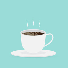 White cup of coffee caffeine drink