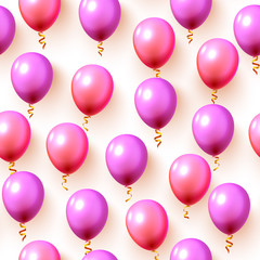 Festive color balloon party background texture Seamless.