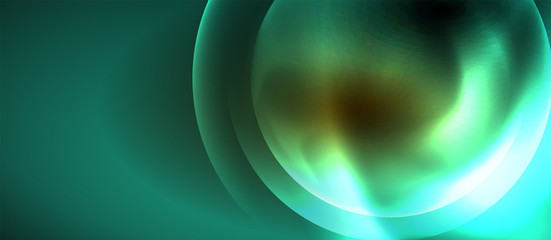 Shiny neon circles abstract background