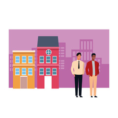 men avatar cartoon character vector illustration