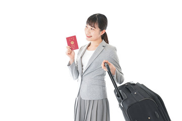 海外出張に行くビジネスウーマン