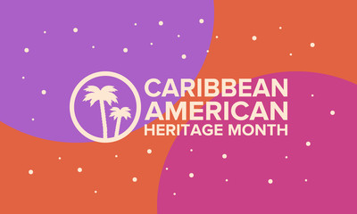 Caribbean American Heritage Month in June. Culture Month to the people of America. Celebrate annual with festival. Happy holiday. Poster, card, banner and background. Vector ilustration