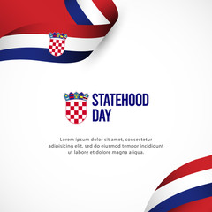 croatia statehood day vector template. Design for banner, poster, greeting cards or print. Design for your celebration.