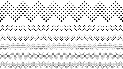 Repeating monochrome circle pattern page divider set