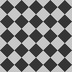 Geometrical monochrome seamless square pattern background design
