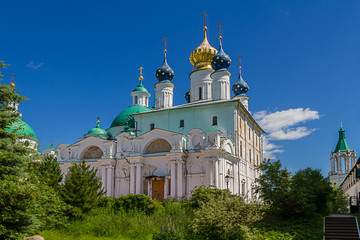 Fototapeta na wymiar The old church on the territory of the Rostov Kremlin (Russia)
