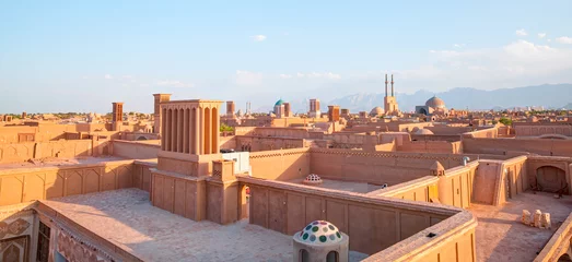 Rolgordijnen Historic City of Yazd with famous wind towers - YAZD, IRAN  M © muratart