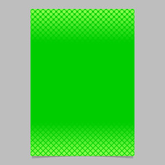 Green retro halftone pattern brochure template - vector cover illustration