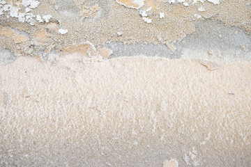 Salt crystallized on the floor