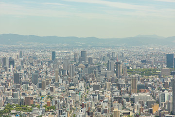 阿部野ハルカスの展望台から見た大阪の風景