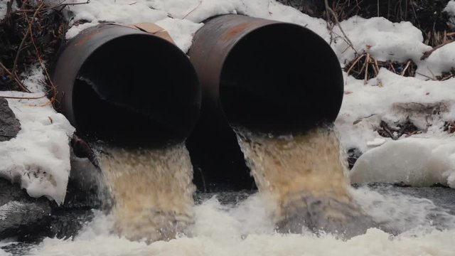 Drain pipes, environmental pollution. Drainage system flood protection. Environmental Protection