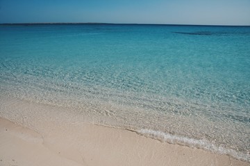 Fototapeta na wymiar Clear blue ocean water. Red Sea. Summer vacation concept.