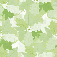 Seamless pattern with abstract  green leaves. Vector illustration.  EPS 10