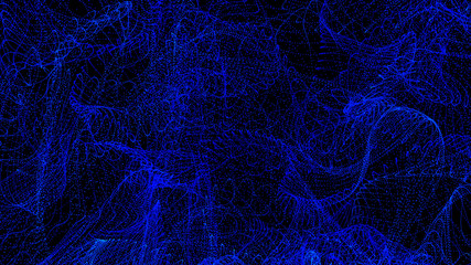 Dark Blue Background with Particle System
