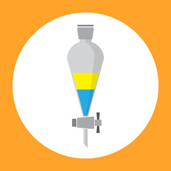 Icon of science equipment, a separatory funnel