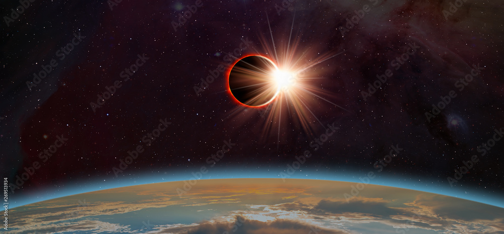 Aufkleber solar eclipse 