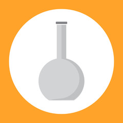 icon of round flask, an experimental science equipment