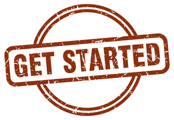 get started stamp