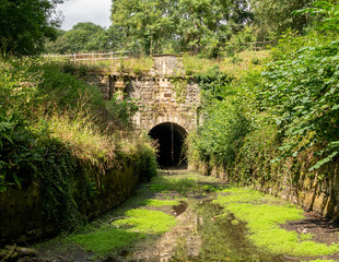 Fototapeta na wymiar Coates Portal of Sapperton Tunnel, Thames - Severn Canal, Cotswolds, United Kingdom