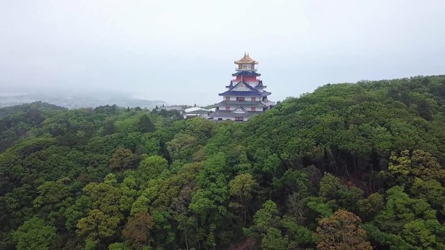 Flying over Azuchi Japanese Castle
in Ise