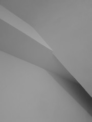Abstract white interior photo with corners