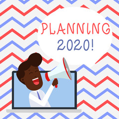 Handwriting text Planning 2020. Conceptual photo process of making plans for something next year