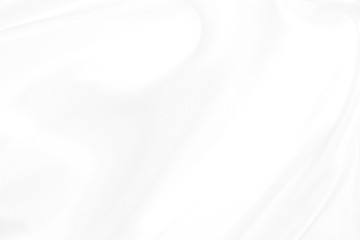 White cloth background abstract with soft waves, white fabric texture.