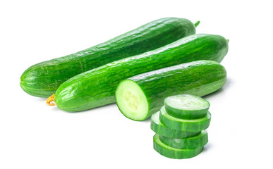 Cucumber isolated on white background