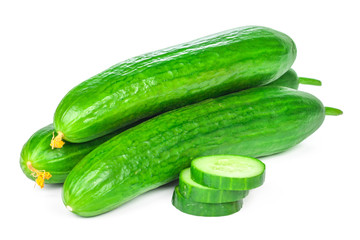 Cucumber isolated on white background