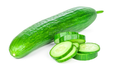 Cucumber isolated on white background