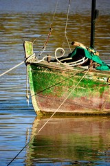 Obraz premium LAS BARCAS DE PESCA EN CORIA DEL RIO(Sevilla)