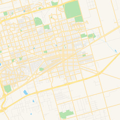 Empty vector map of Midland, Texas, USA